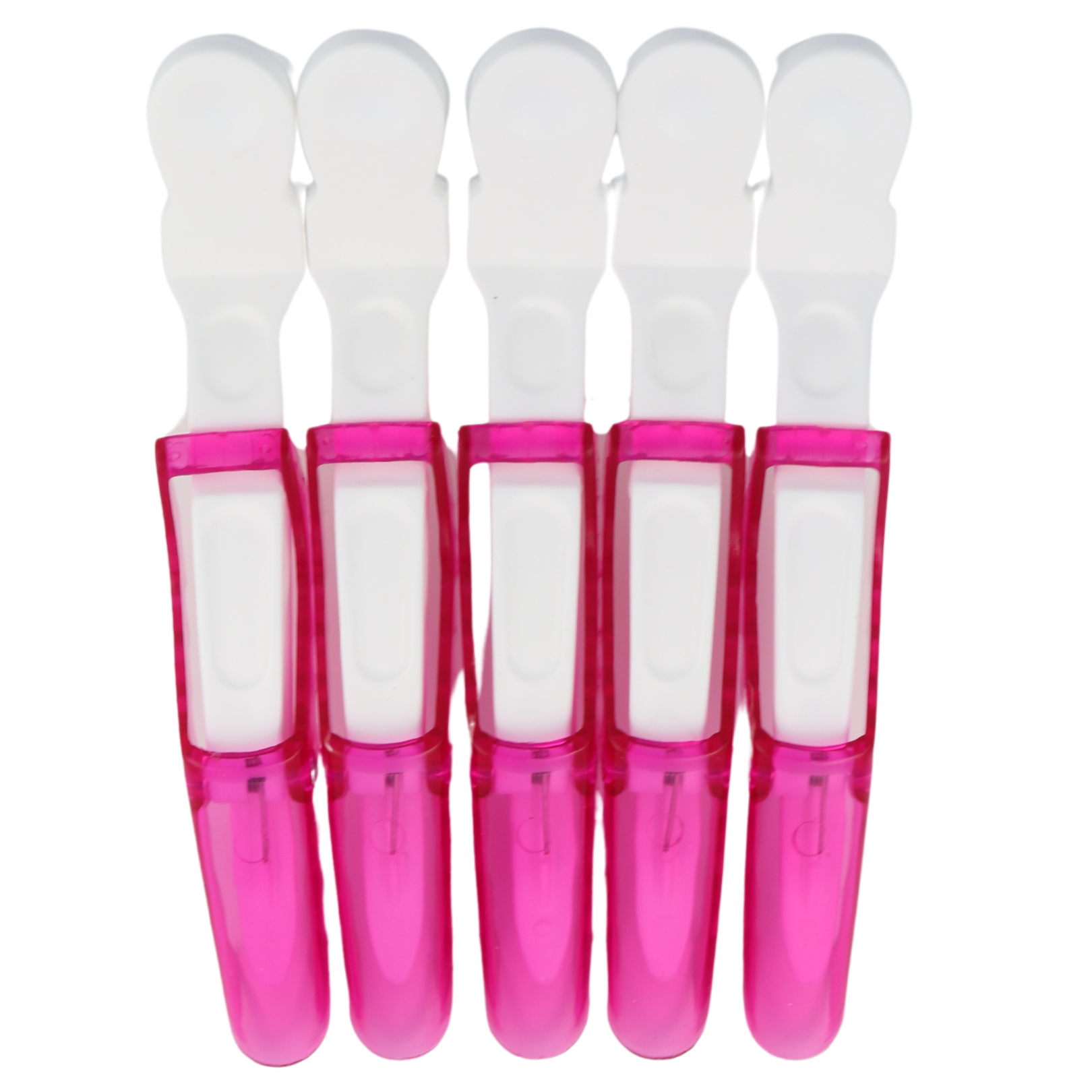 Allegro Alligator Hair Clips for Women - 5 Pack Pink & White Hair Clips for Styling, Braids, and Extensions - Perfect for Salon, Wedding, and Everyday Use