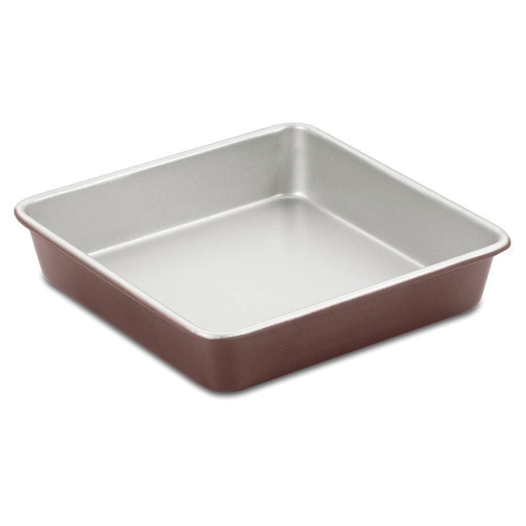 Cuisinart 9-Inch Square Cake Pan - Bronze Non-Stick Baking Pan for Brownies, Sheet Cakes & Bars - Perfect for Home Baking, Parties & Gifts