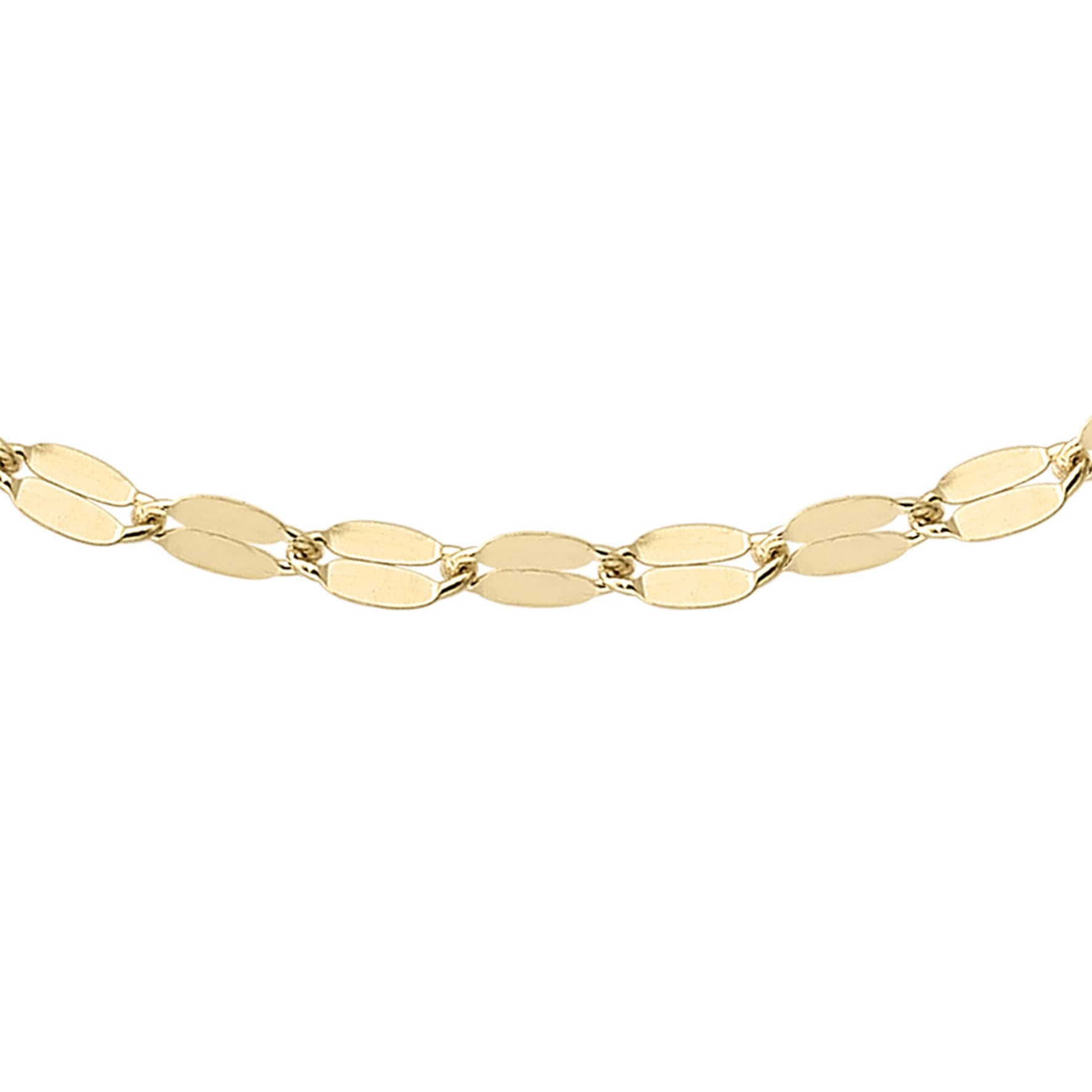 CARISSIMA 9K Yellow Gold Forzatina Chain Necklace for Women - 51cm (20 Inches) - Elegant Layering Piece for Everyday Wear & Special Occasions