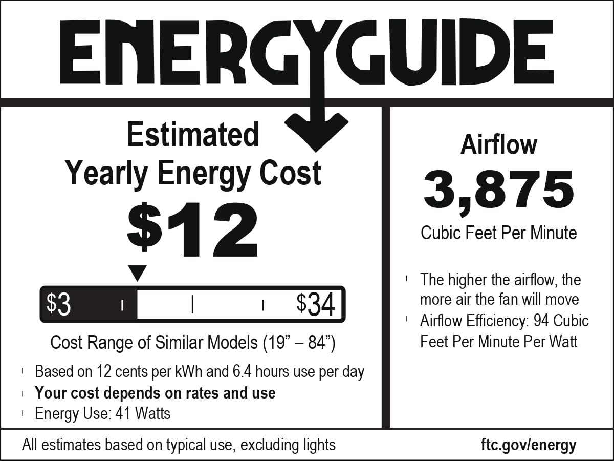 Hunter Fan 52 Inch Modern Matte Black Ceiling Fan with 3 Blades - Indoor Use, Quiet Operation, Energy Efficient (Renewed) - Perfect for Living Room, Bedroom, or Office Cooling