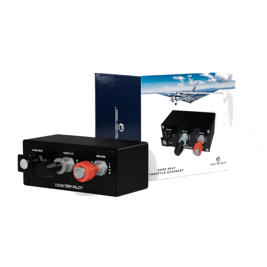 Cessna 172 Carb Heat Throttle Quadrant for Flight Simulators - Realistic Desktop Pilot Controls for Microsoft Flight Simulator & X-Plane - Perfect for Home Cockpit Setup & Aviation Training