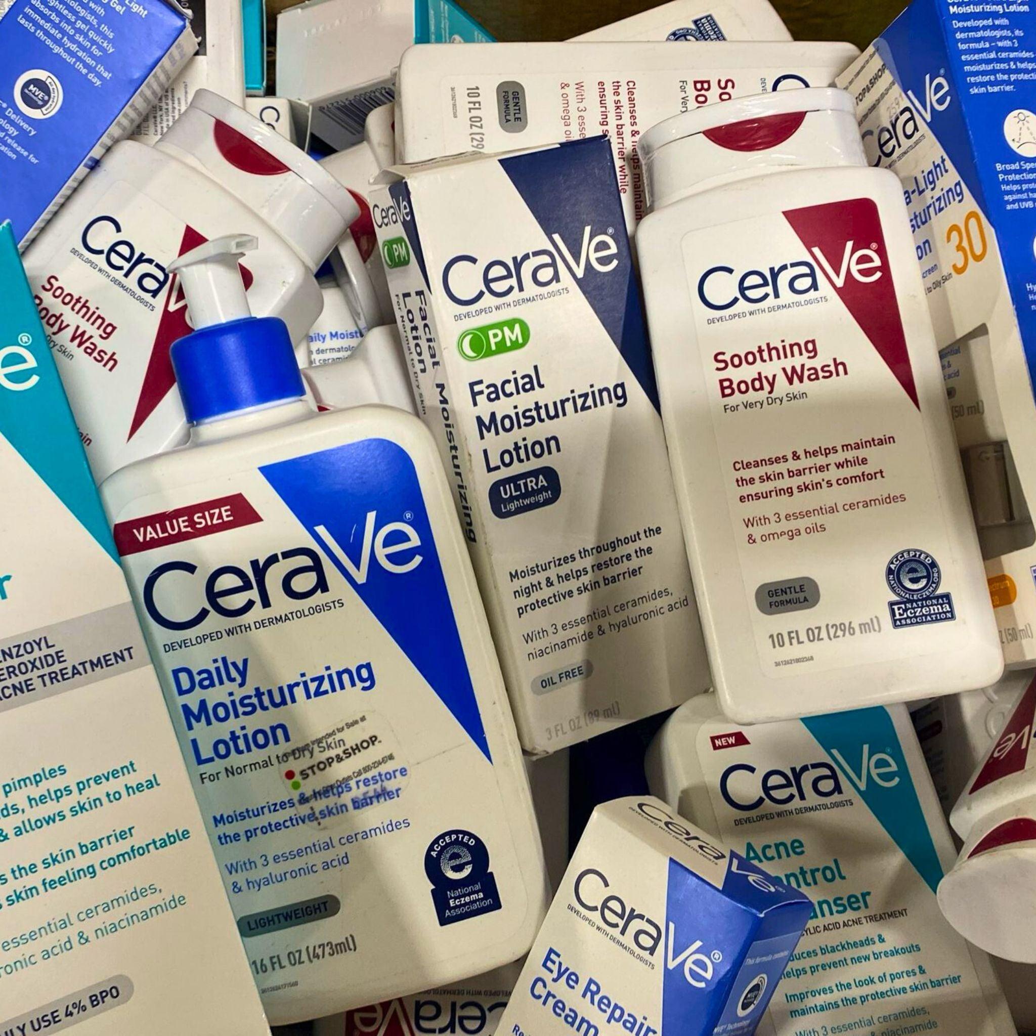 CeraVe Skincare Bundle - 36 Pcs Set with Face Cleansers, Body Wash & Moisturizing Creams for Dry & Sensitive Skin | Daily Face & Body Care Routine