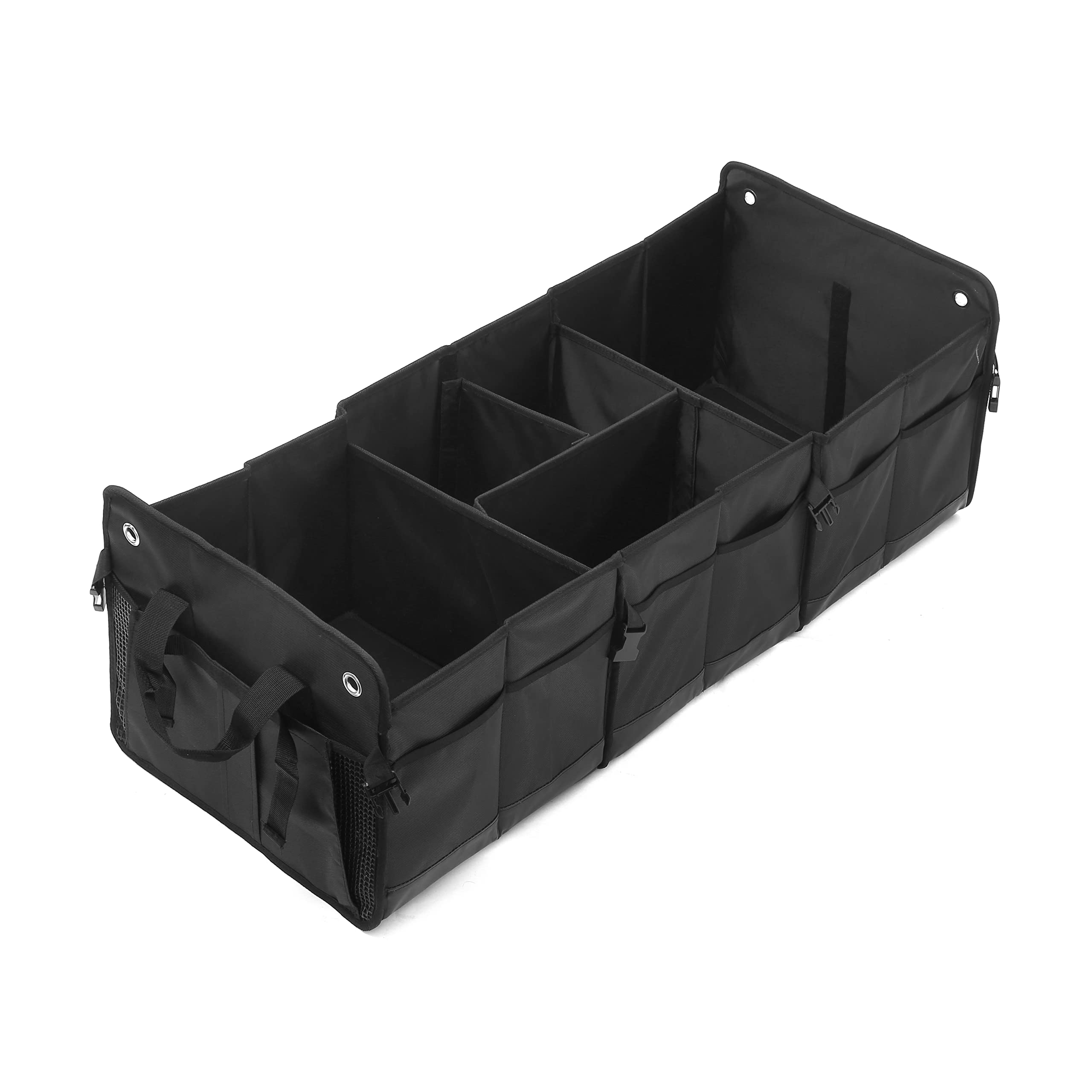 NORWING Foldable Car Trunk Organizer with Multi-Compartment Storage - Reinforced Travel Accessories for SUV, Sedan & Road Trips (Large Size) - Perfect for Groceries, Sports Gear & Family Vacations