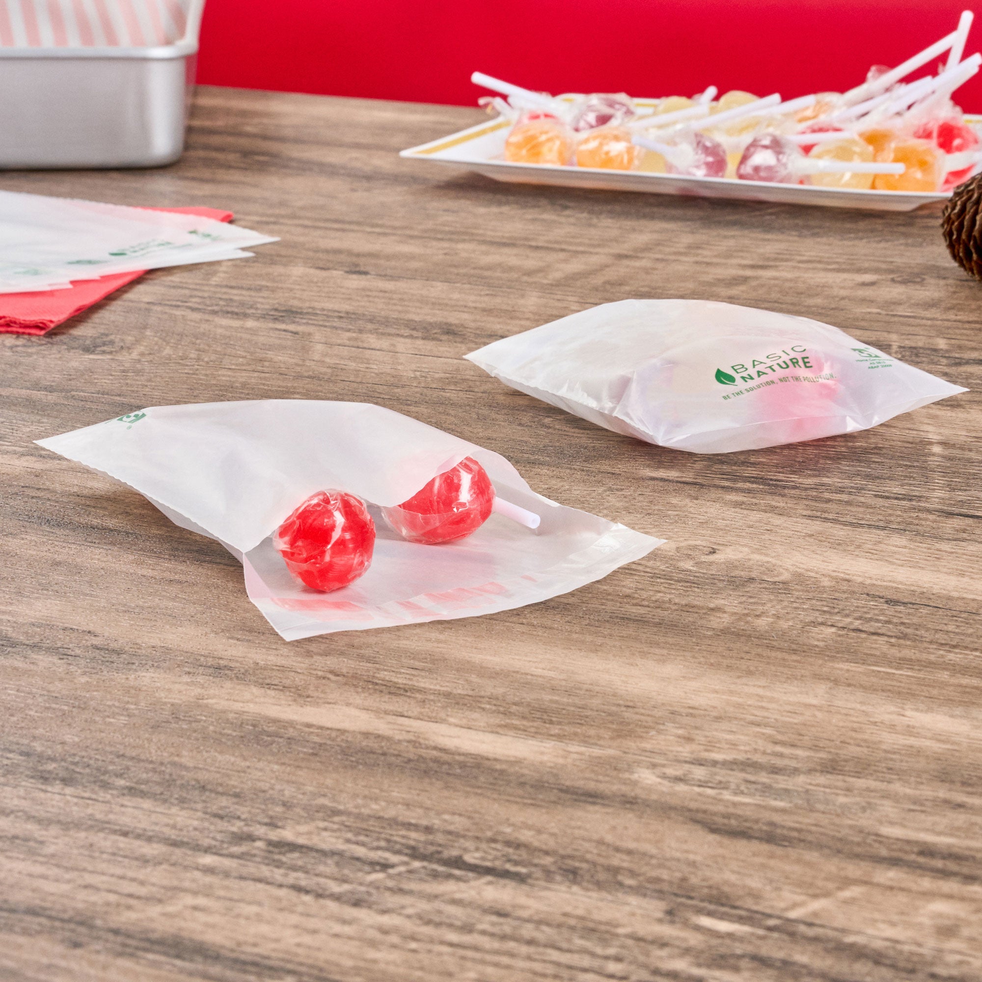 Eco-Friendly Translucent PLA/PBAT Self-Sealing Compostable Lip & Tape Bags - 4.75