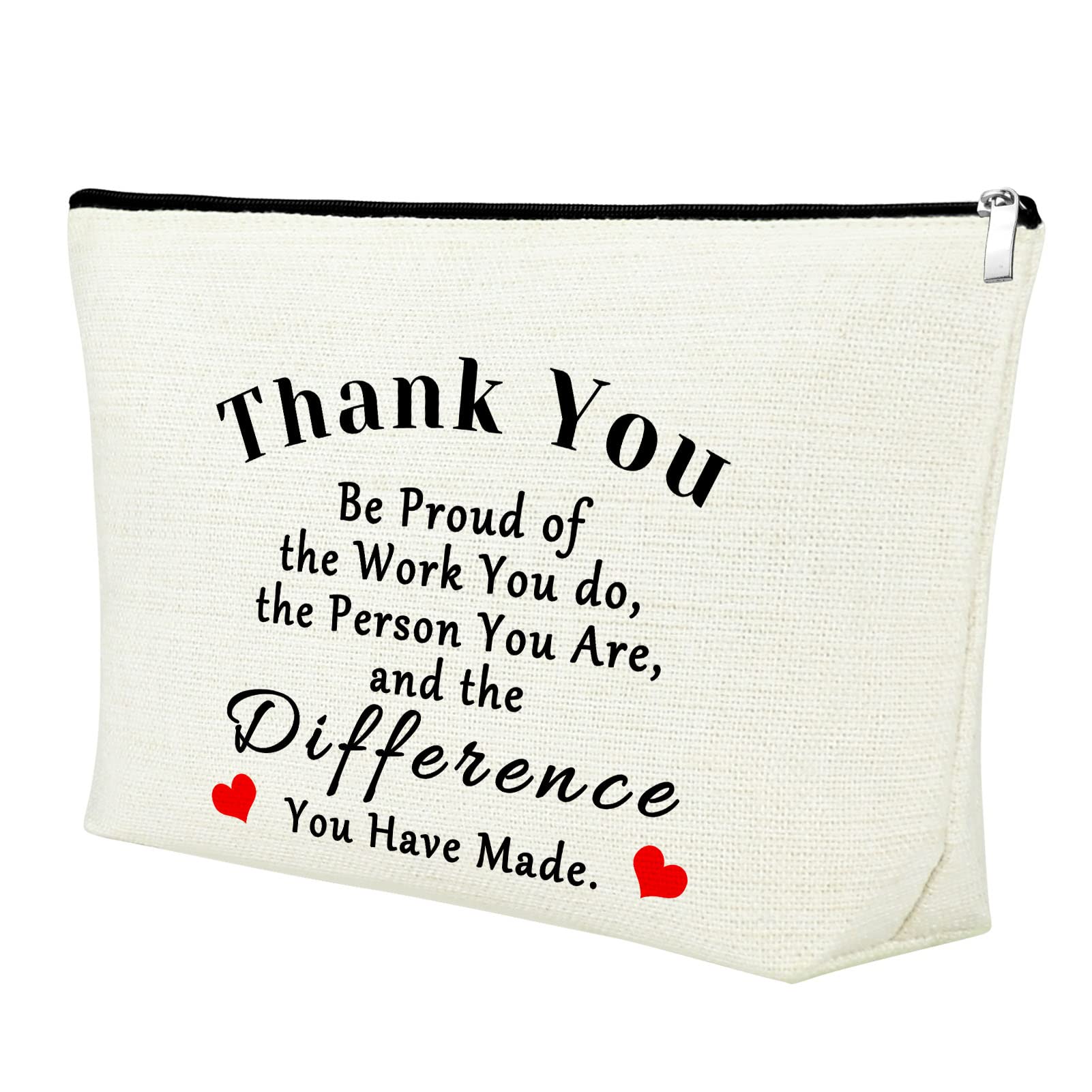 **Elegant Makeup Bag for Women - Perfect Thank You Gift, Employee Appreciation, Coworker Farewell, Retirement or Birthday Gift - Ideal for Travel, Office & Daily Use**