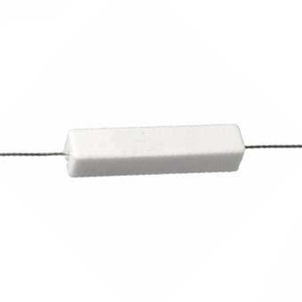 10W 2 Ohm High Power Ceramic Resistor - 5% Tolerance Axial Lead for DIY Electronics, Amplifiers & Power Supply Circuits