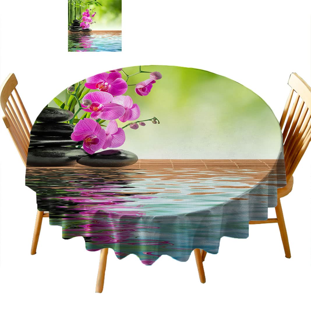 Round Tablecloths 36 Inch - Premium Fabric Table Cover for Coffee & Tea Tables (B25OL) - Perfect for Dining, Parties, and Home Decor