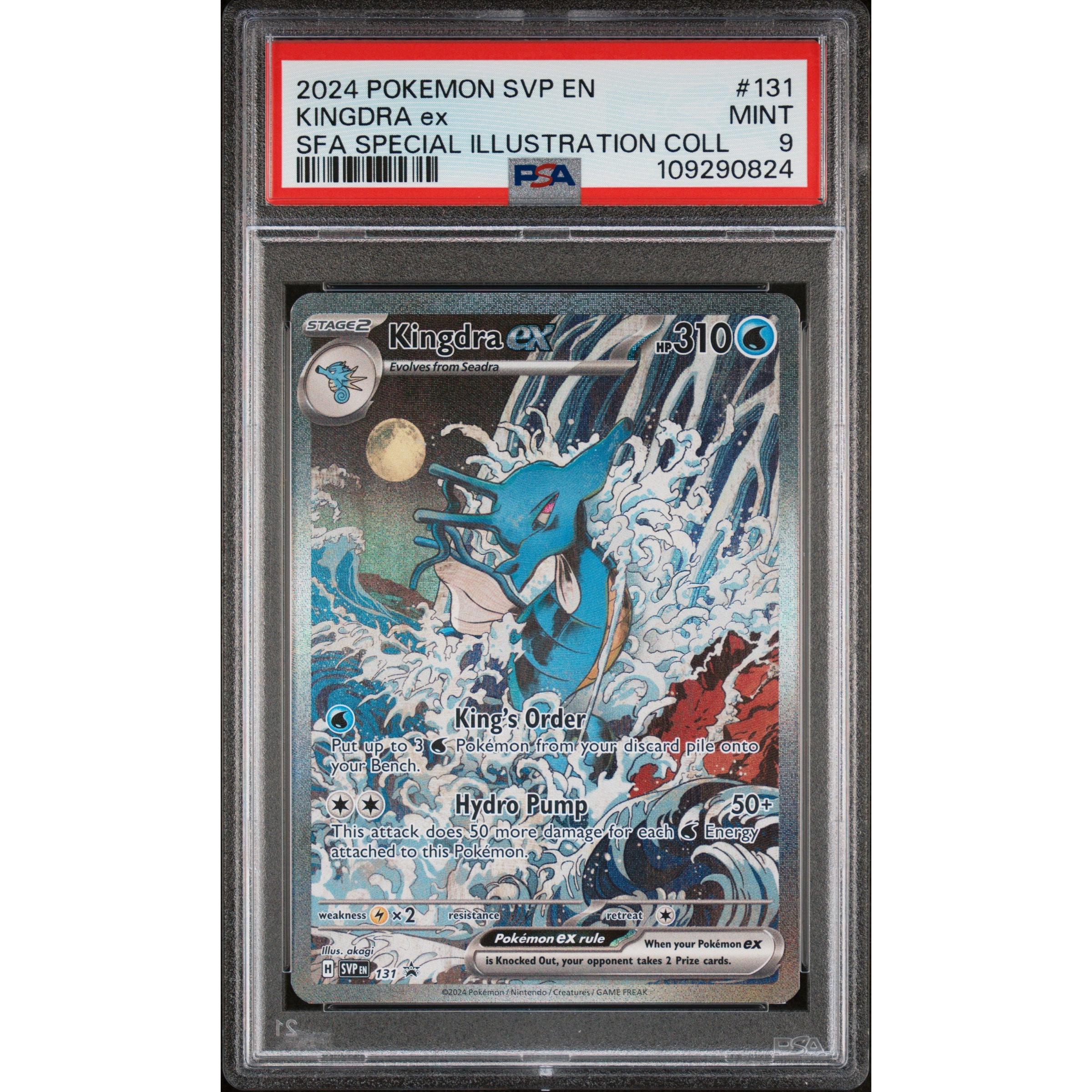 2024 Pokemon Scarlet Violet Kingdra SVP131 Special Illustration Promo Card PSA 9 Gem Mint - Collectible Trading Card for Pokemon TCG Fans & Competitive Players
