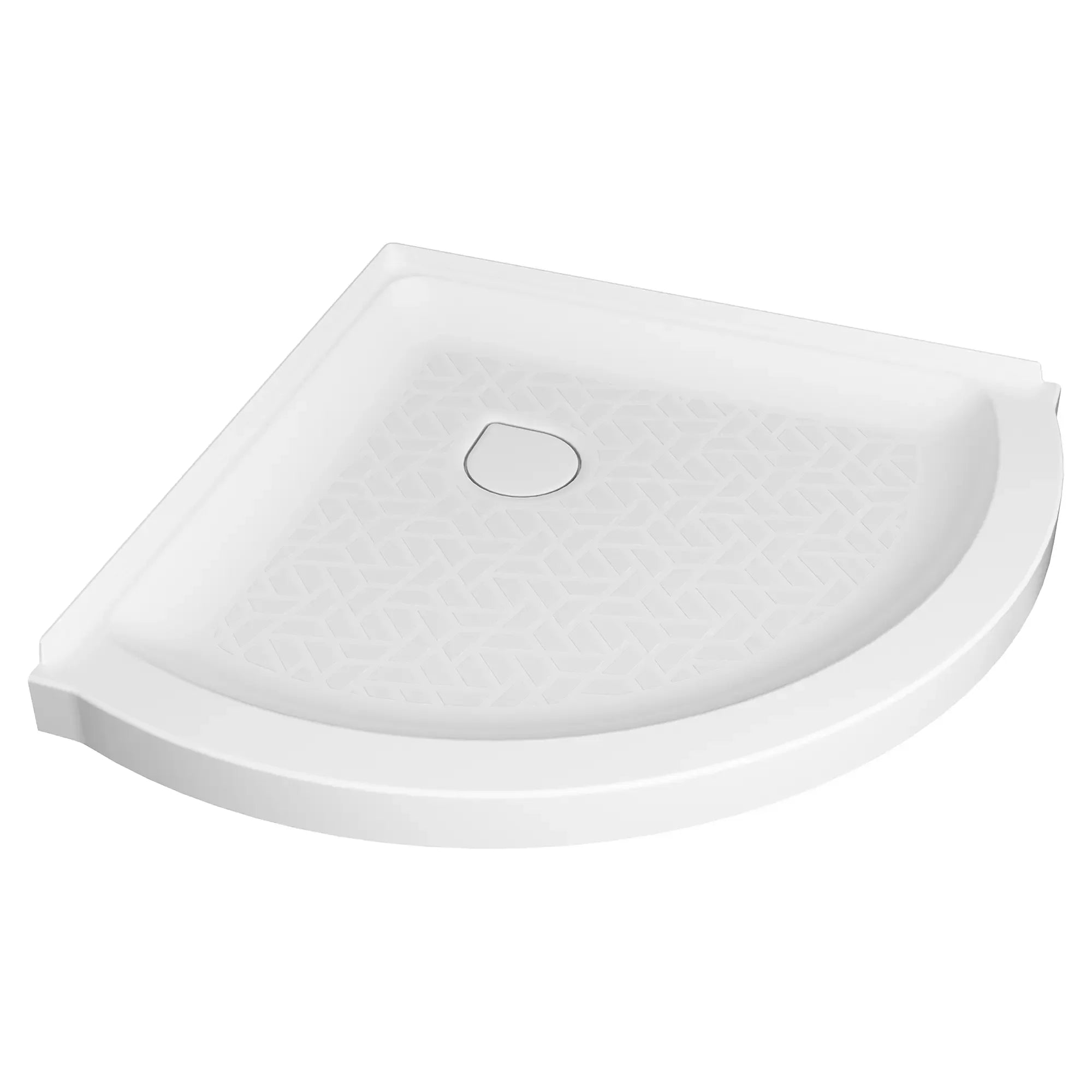 36 Inch Curved Shower Base with Center Drain - Slip-Resistant Bathroom Floor Pan for Walk-In Showers | Perfect for Modern Bathroom Renovations & ADA Compliant Installations