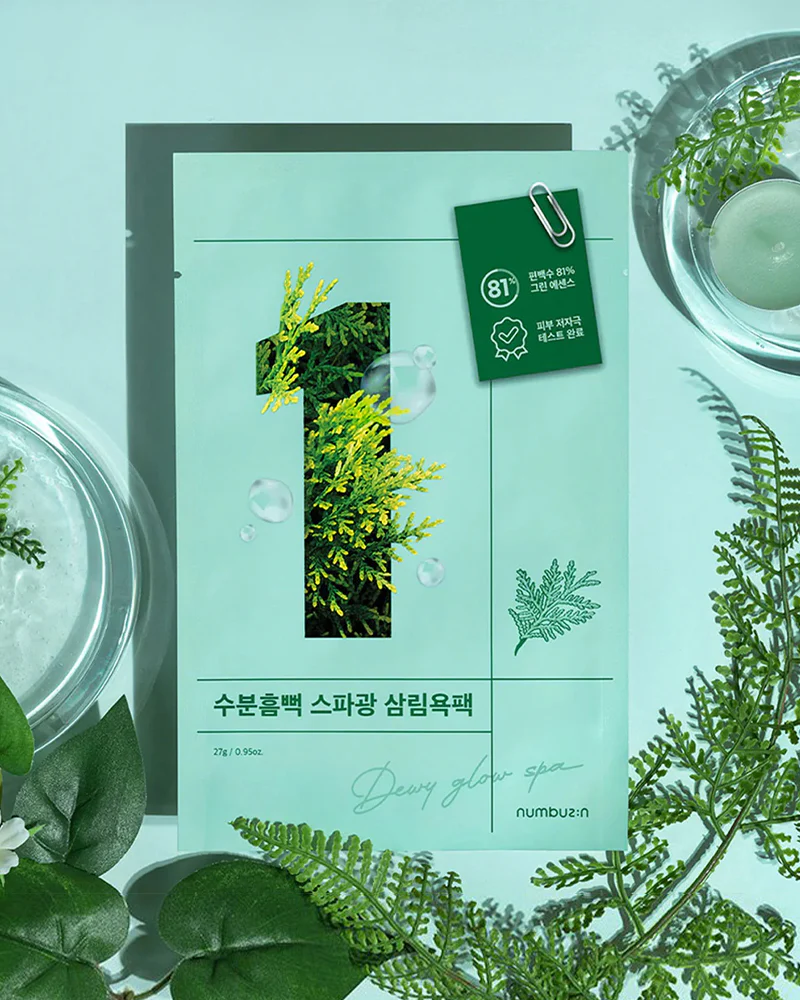 Numbuzin No.1 Dewy Glow Spa Sheet Mask - Hydrating Facial Mask for Radiant Skin | Korean Skincare for Dry & Dull Skin | Perfect for Spa Night & Self-Care Routine