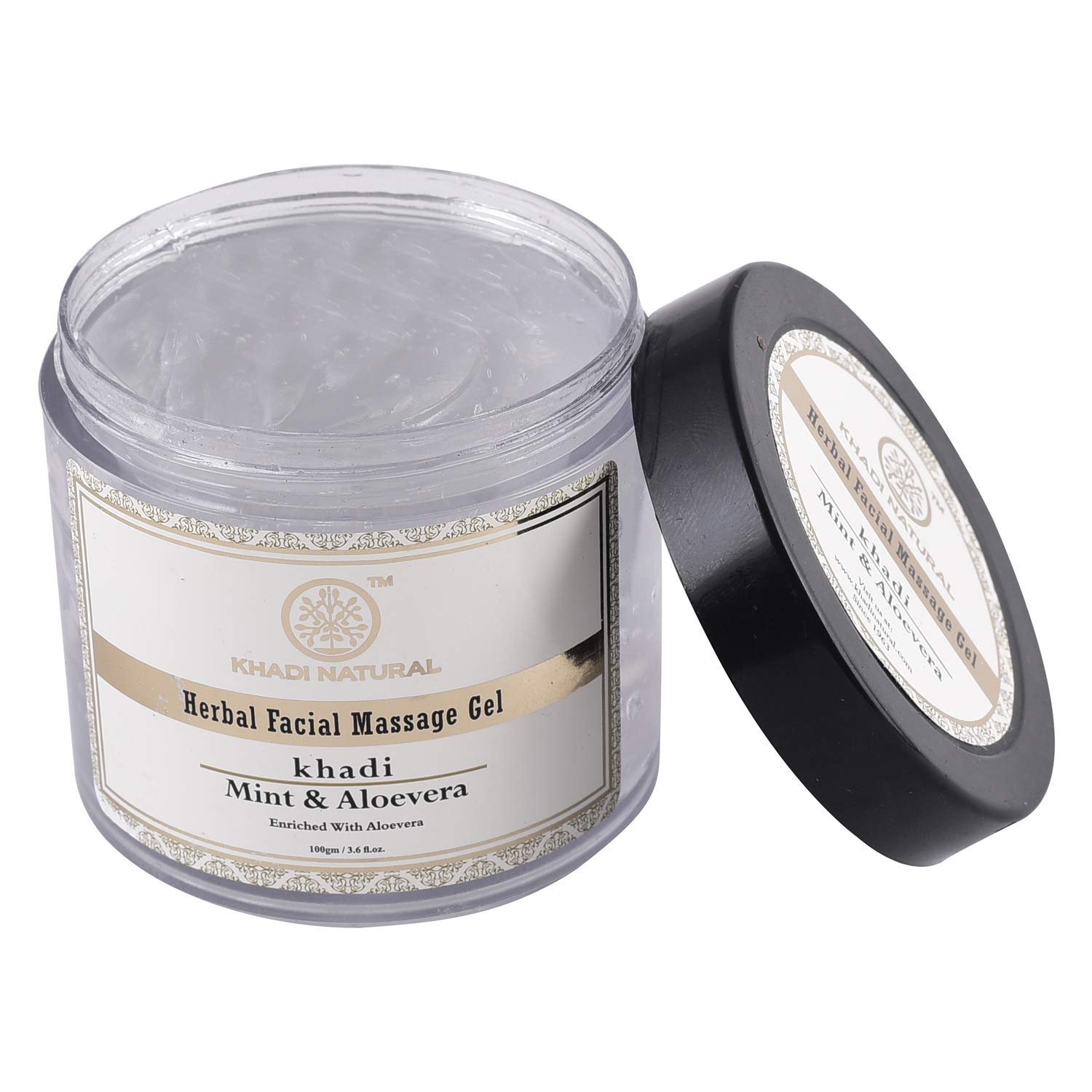 KHADI NATURAL Ayurvedic Mint & Aloe Vera Face Massage Gel - 100g | Cooling & Hydrating Facial Treatment for Glowing Skin | Perfect for Daily Skincare & Spa Relaxation