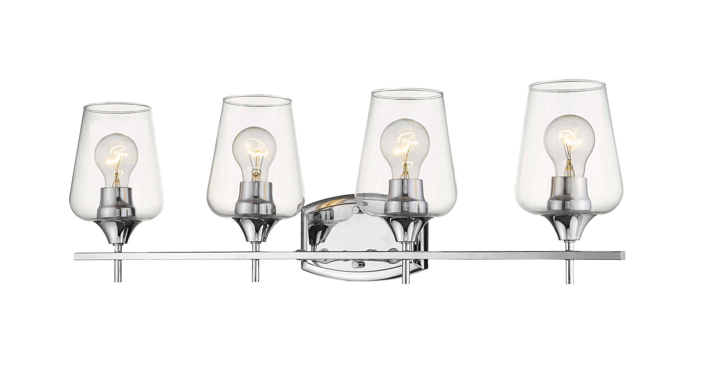 Julia Chrome Vanity Light - Modern Bathroom Vanity Lighting with 3 Lights, Polished Chrome Finish - Perfect for Bathroom, Dressing Room & Makeup Area
