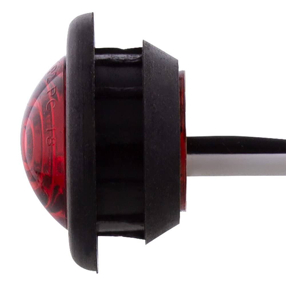 United Pacific 36744B 1 LED Mini Clearance Light - Red LED with Red Lens & Rubber Grommet - Perfect for Trucks, Trailers, and Off-Road Vehicles