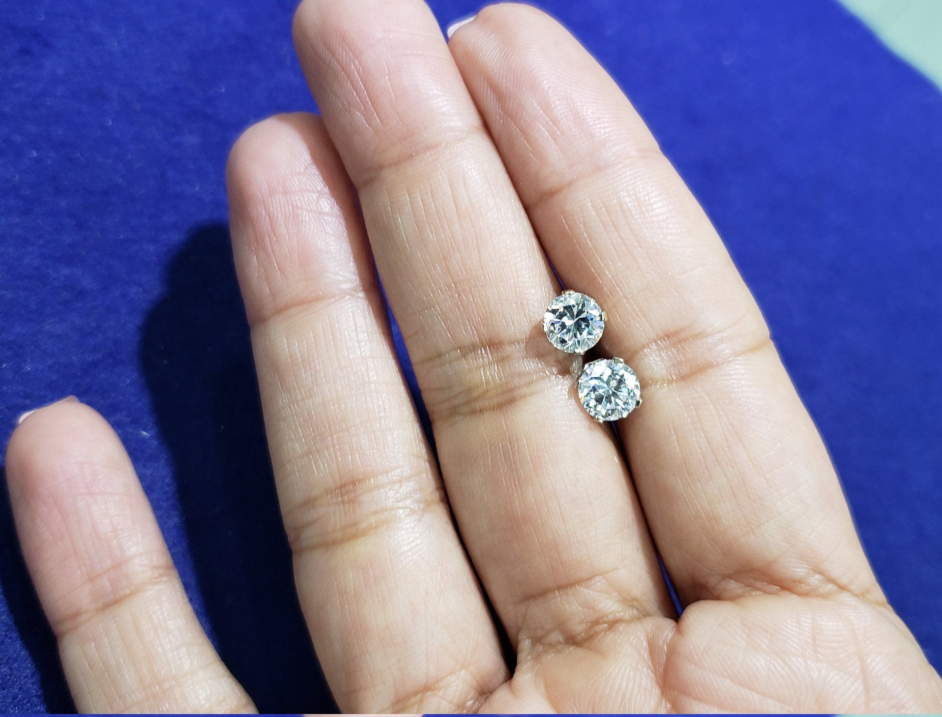 14K White or Yellow Gold Round Cubic Zirconia (CZ) Stud Earrings for Women - Perfect for Everyday Wear, Parties & Gifts