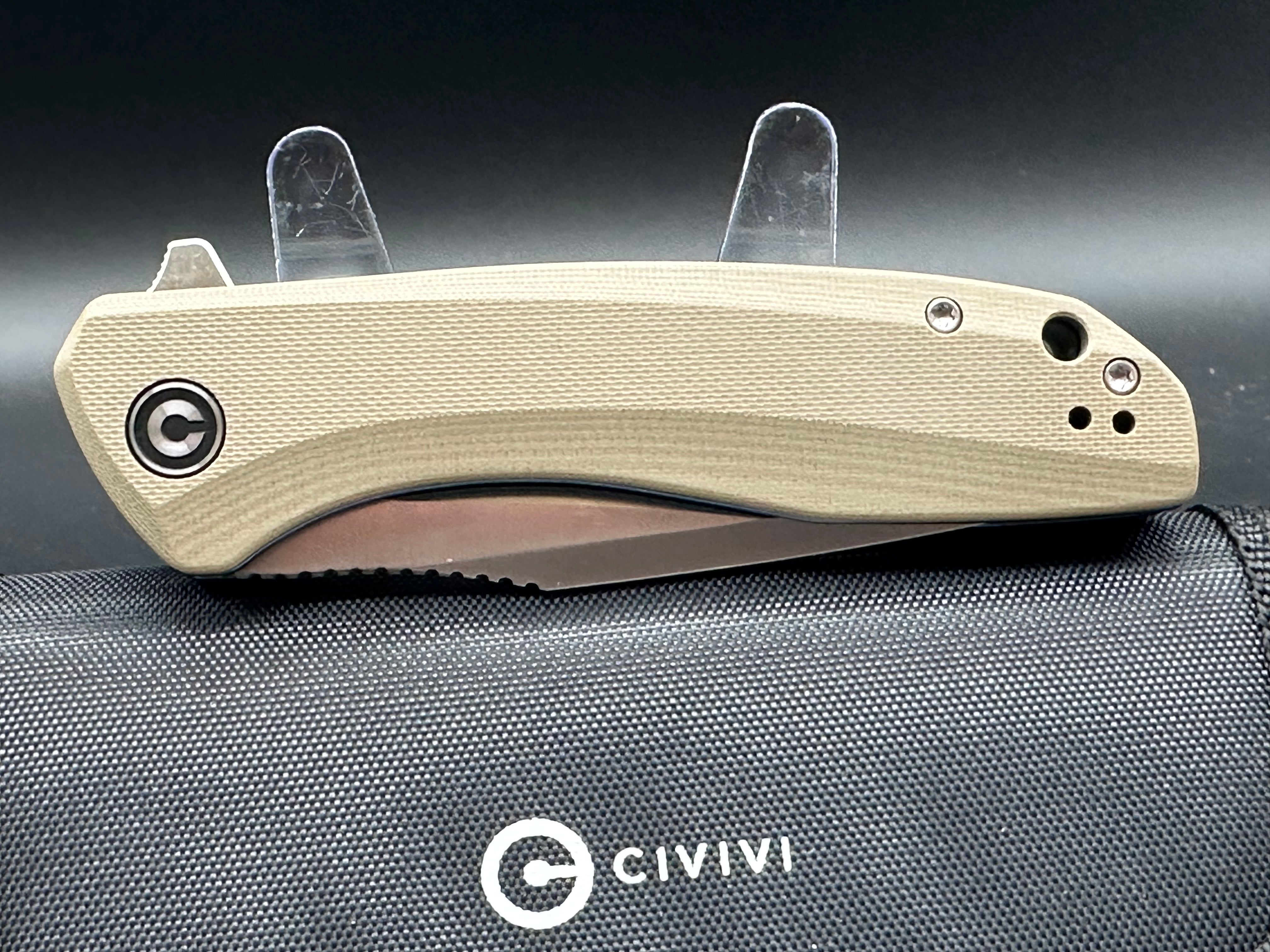 CIVIVI Baklash Folding Pocket Knife - EDC Tactical Knife with D2 Steel Blade, G10 Handle for Outdoor, Camping, Hiking & Everyday Carry (EDC)