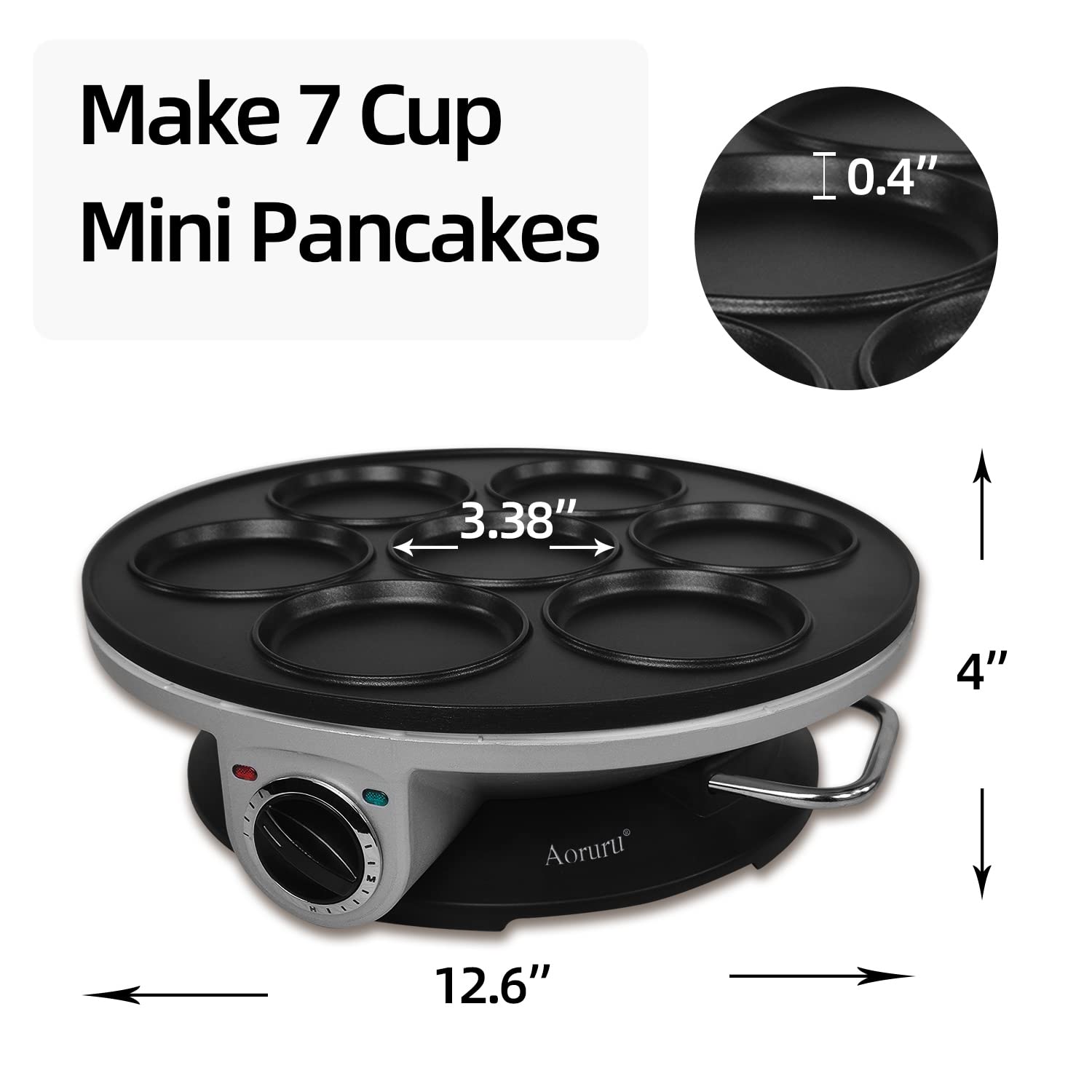 Electric Pancake Maker for Kids - Mini Nonstick Crepe & Egg Pan - Perfect for Breakfast, Snacks, and Family Cooking Fun