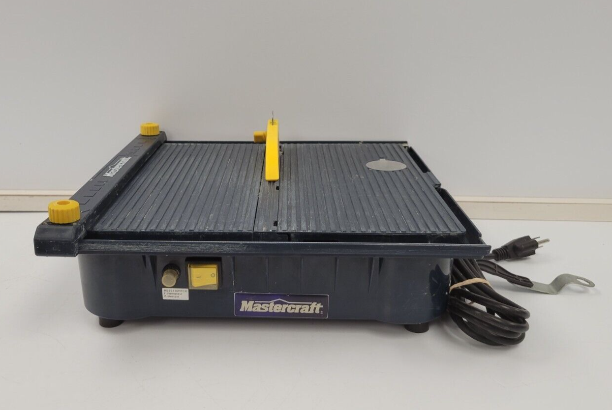 Mastercraft 55 6829 4 Tile Saw - Professional Wet Tile Cutter for Porcelain, Ceramic & Stone - Perfect for DIY Home Renovation & Bathroom Remodeling Projects