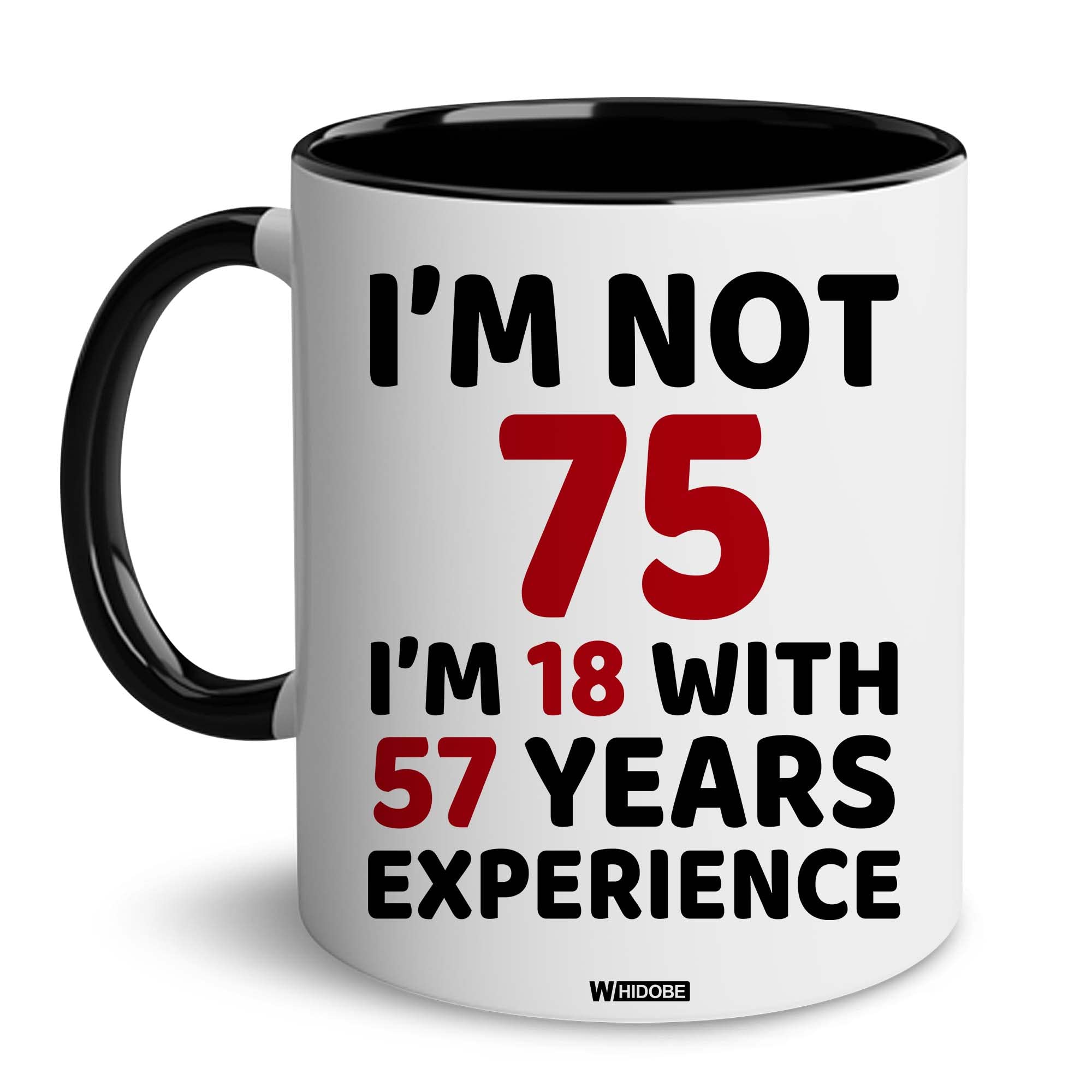 WHIDOBE 75th Birthday Gifts for Women & Men - 1949 Vintage Themed Coffee Mug for Wife, Husband, Mom, Dad, Sister, Brother, Friend, Colleague - Perfect for Christmas, Retirement & Anniversary Celebrations - Ideal for Coffee Lovers & Office Use