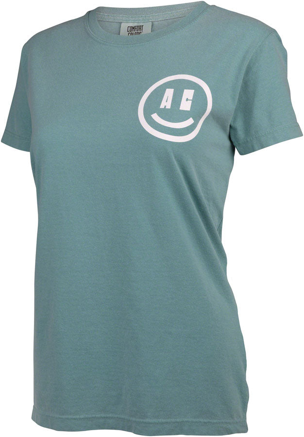 All City Week Endo Women's T-Shirt - Soft Cotton Casual Tee in Seafoam Green & White - Size Large - Perfect for Everyday Wear, Weekend Outings & Street Style