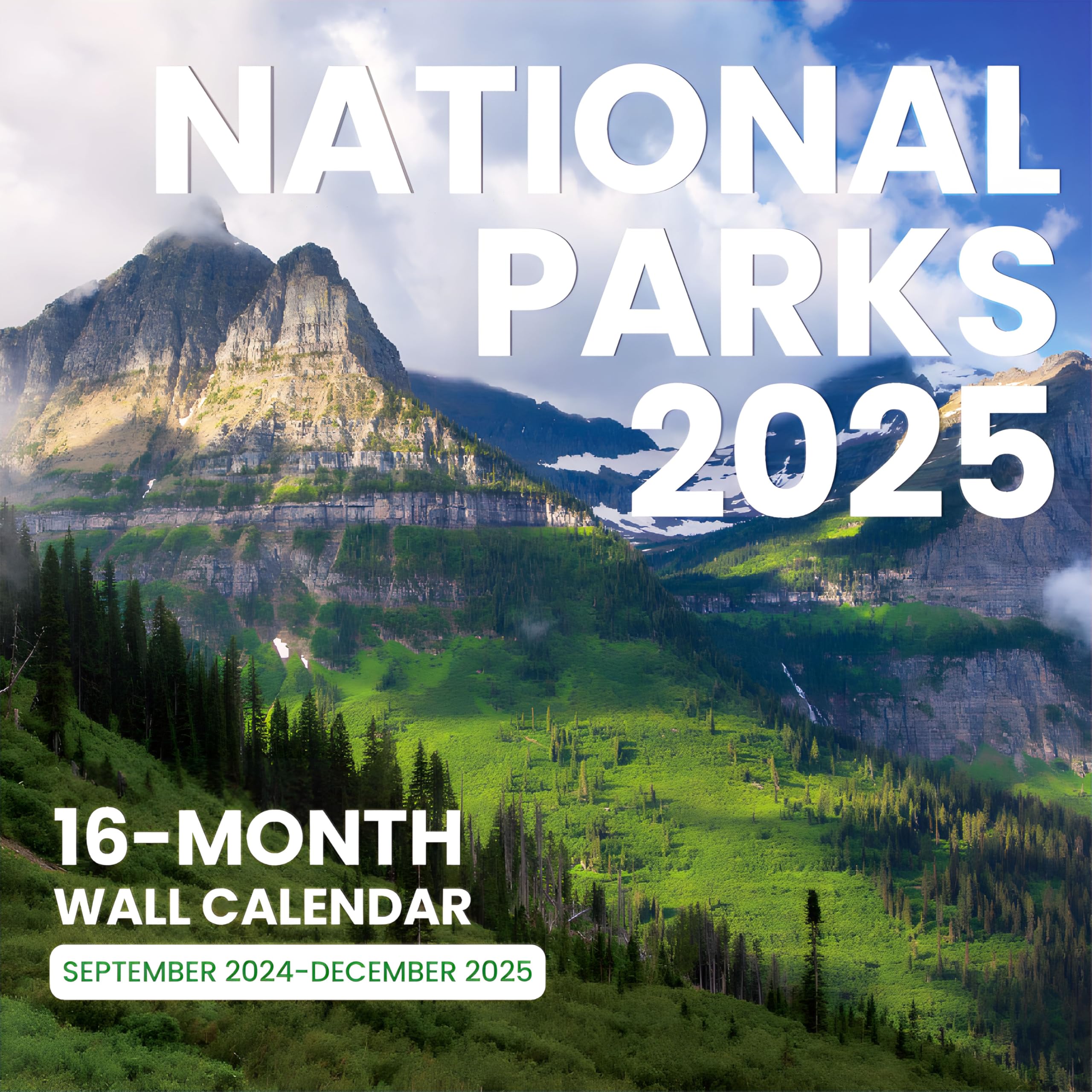 2025 National Parks Wall Calendar - 16 Months (September 2024-December 2025) | 12x12 Inch Large Hanging Calendar with Thick Glossy Paper | Perfect for Home, Office & Classroom Decor | SUNEE