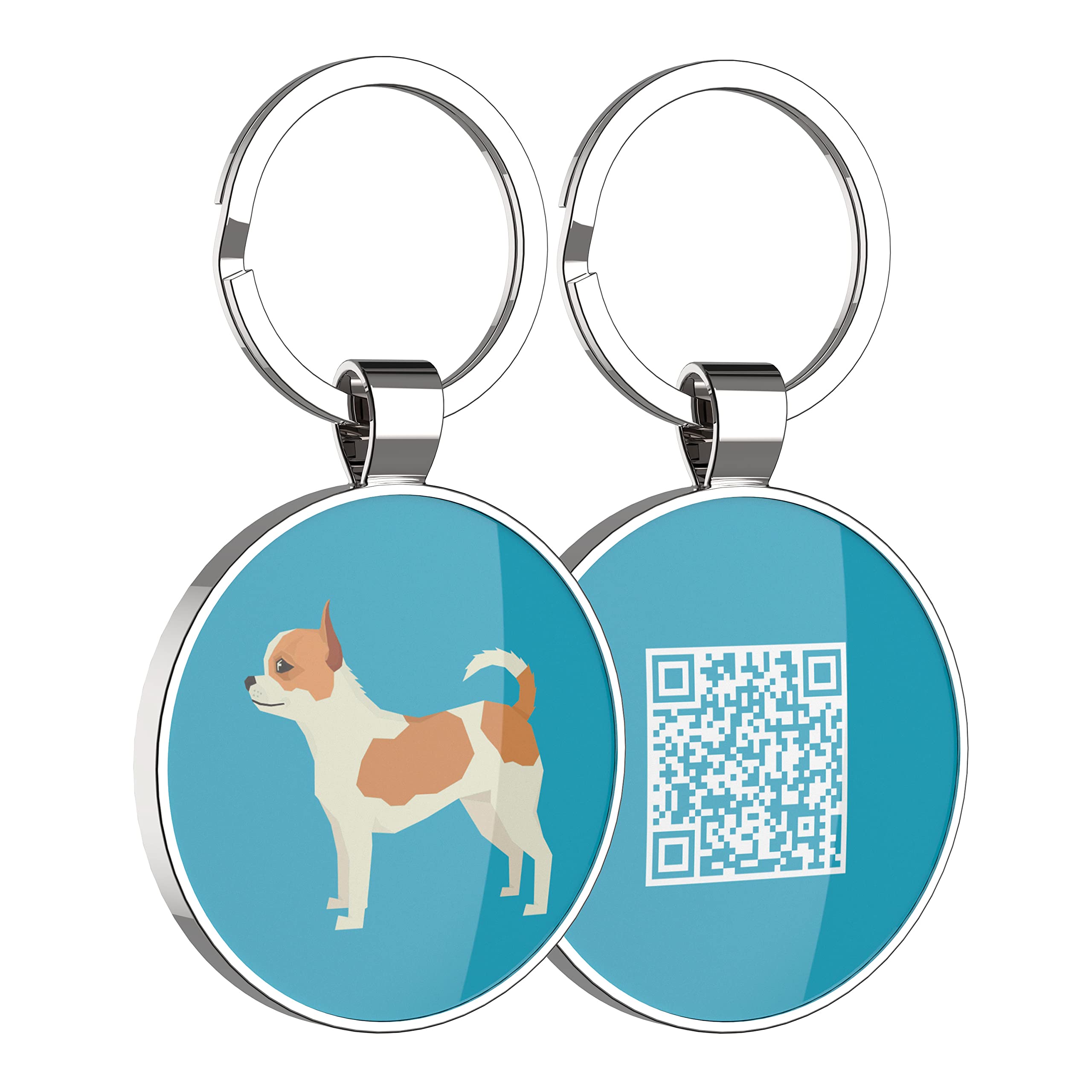 Personalized QR Code Dog Tags - Custom Pet ID Tags with Online Profile for Lost & Found | Perfect for Chihuahuas & All Dog Breeds | Great Gift for Pet Lovers