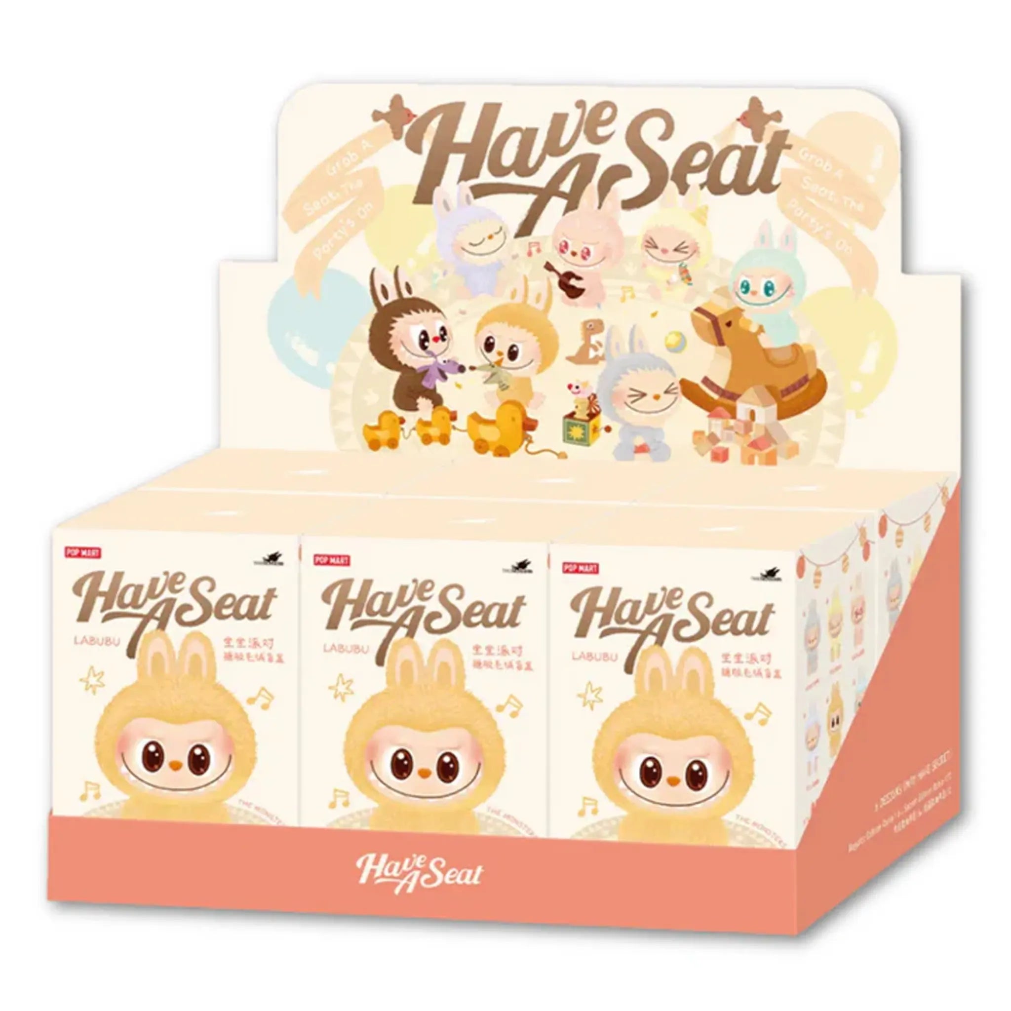 Pop Mart Labubu The Monsters Have a Seat Vinyl Plush Blind Box - Cute Collectible Figure Set of 6 for Display, Gifts & Surprise Unboxing Fun