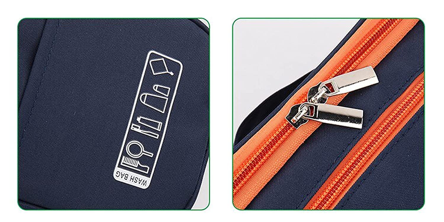 Clopic - Waterproof Travel Toiletry Bag & Makeup Organizer with Hook | Portable Cosmetic Pouch for Women | Perfect for Vacation, Gym & Daily Use (Blue)