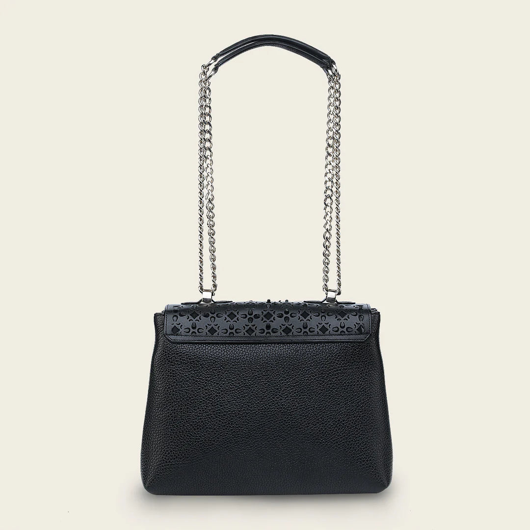 BOD1RRS Women's Casual Fashion Leather Shoulder Bag - Black Crossbody Purse for Everyday Use, Work & Travel