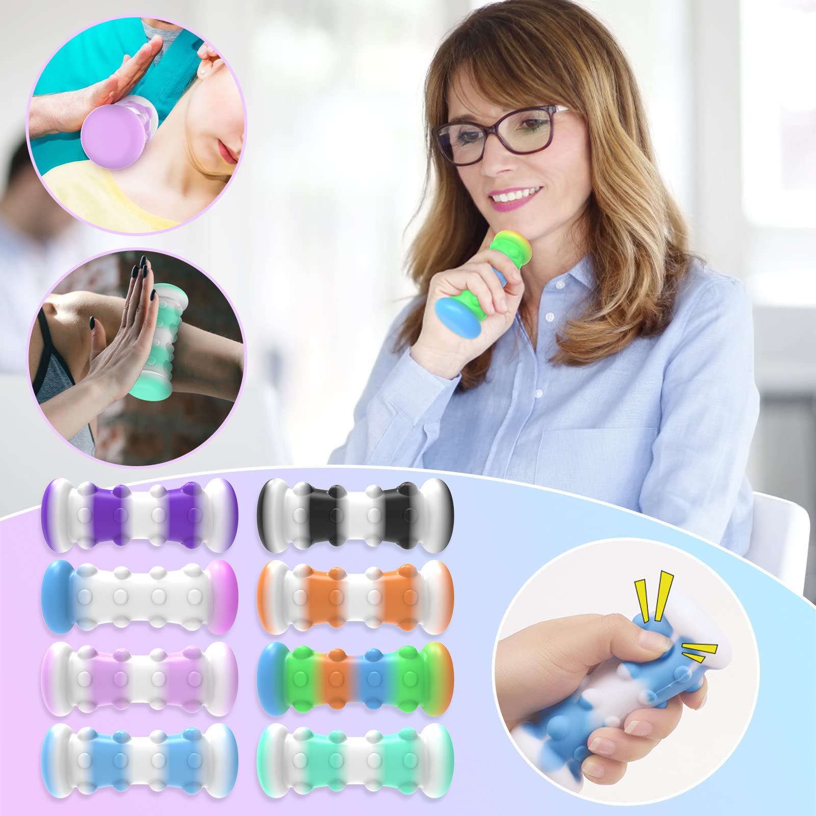 MIANHT Stress Relief Ball - Silicone Bubble Popper Fidget Toy for Anxiety & Focus - Squeeze & Pop Sensory Toys for Kids & Adults - Perfect for Office, Classroom, and Home Relaxation