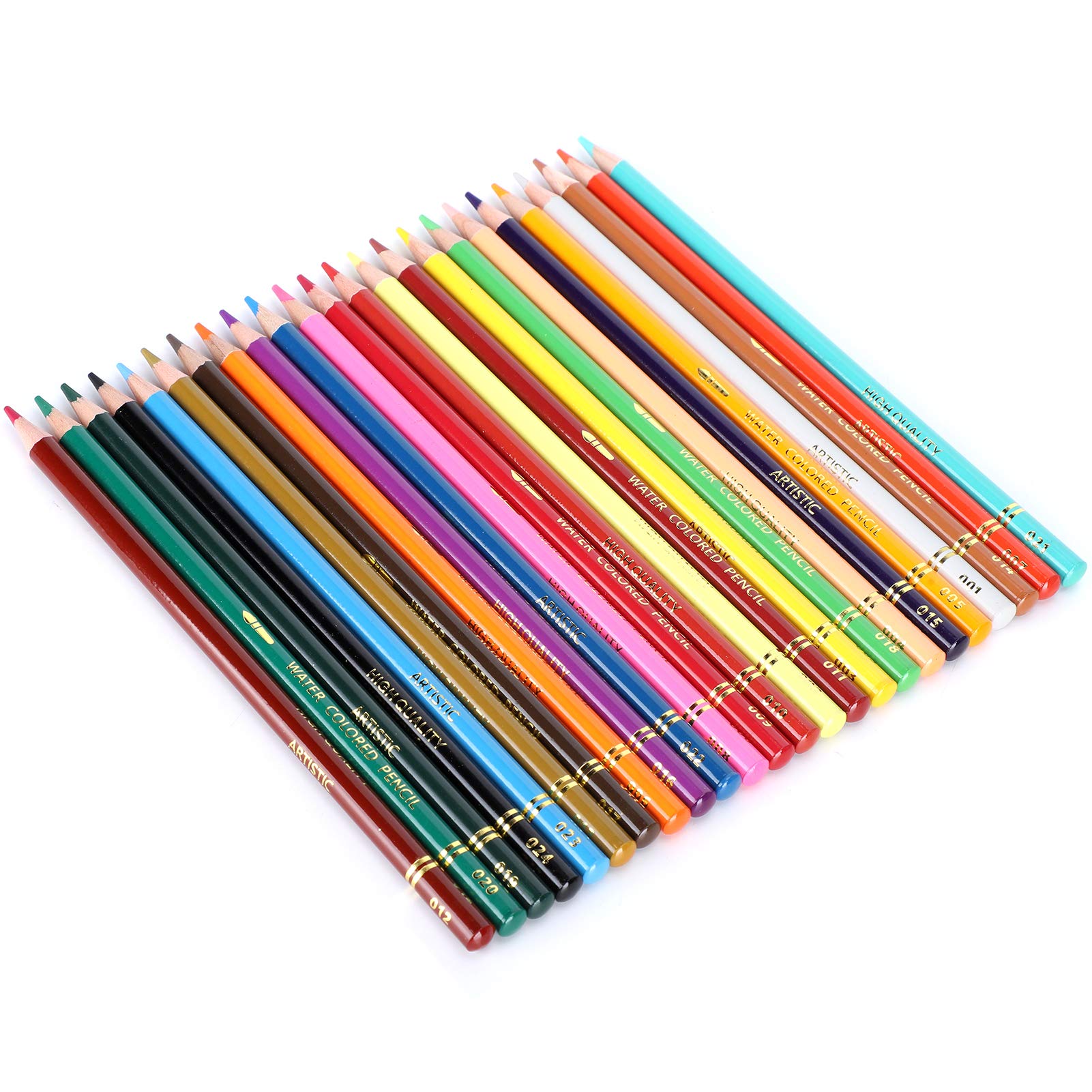 24-Piece Professional Colored Pencil Set - Oil-Based Vibrant Artist Pencils with Wooden Handles for Drawing, Sketching & Watercolor Techniques | Perfect for Artists, Adults & Kids | Ideal for Classroom, Home Studio & Outdoor Sketching