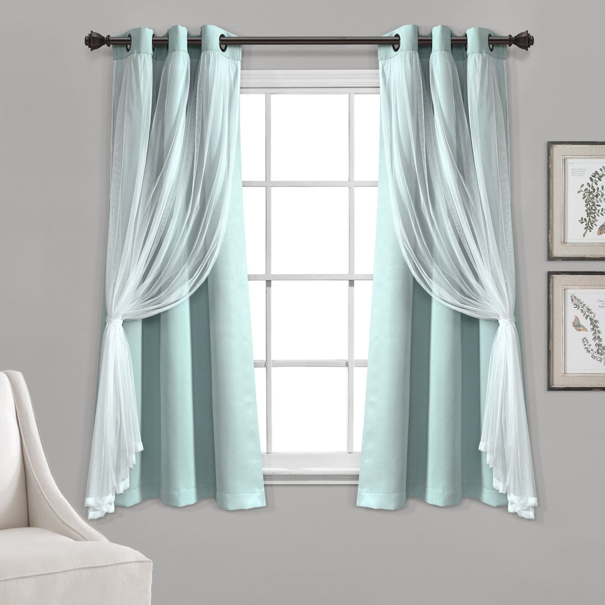 Blackout Curtains with Grommet Top & Insulated Lining - Thermal Sheer Window Panels for Bedroom, Living Room & Home Office - Energy Efficient & Noise Reducing