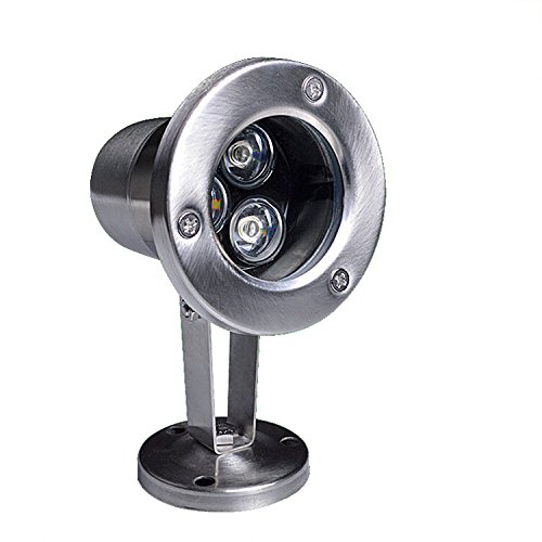 3W LED Spot Light Fixture - Waterproof IP68 Outdoor Underwater Flood Lamp for Garden, Pool, Pathway, and Landscape Lighting