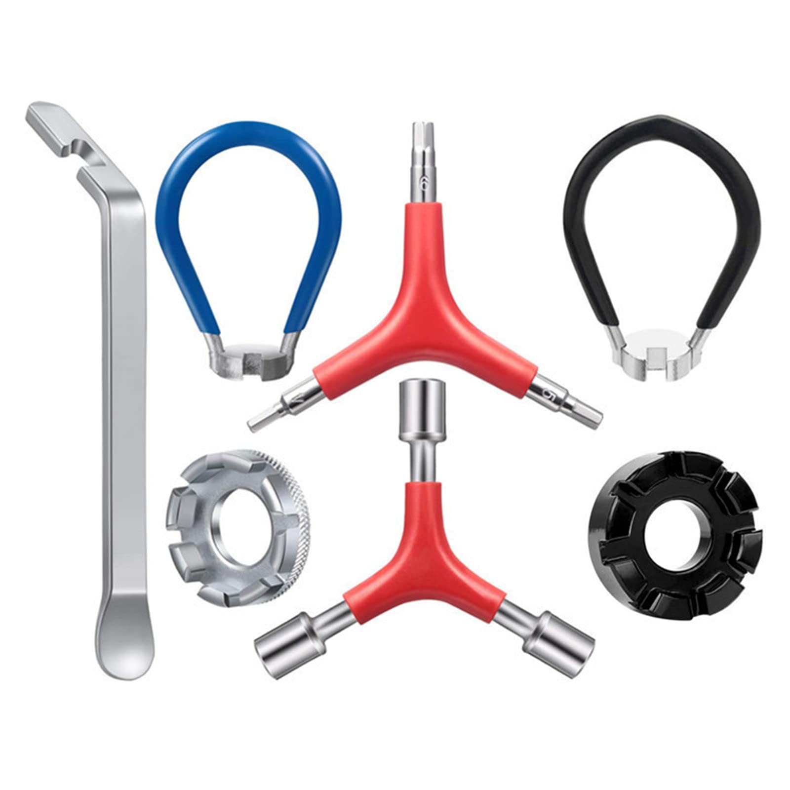 GSGC-7 Bike Spoke Wrench Kit - Professional Forged Steel Spoke Tool for Bicycle Wheel Repair & Maintenance - Perfect for Road Bikes, Mountain Bikes & BMX Tuning