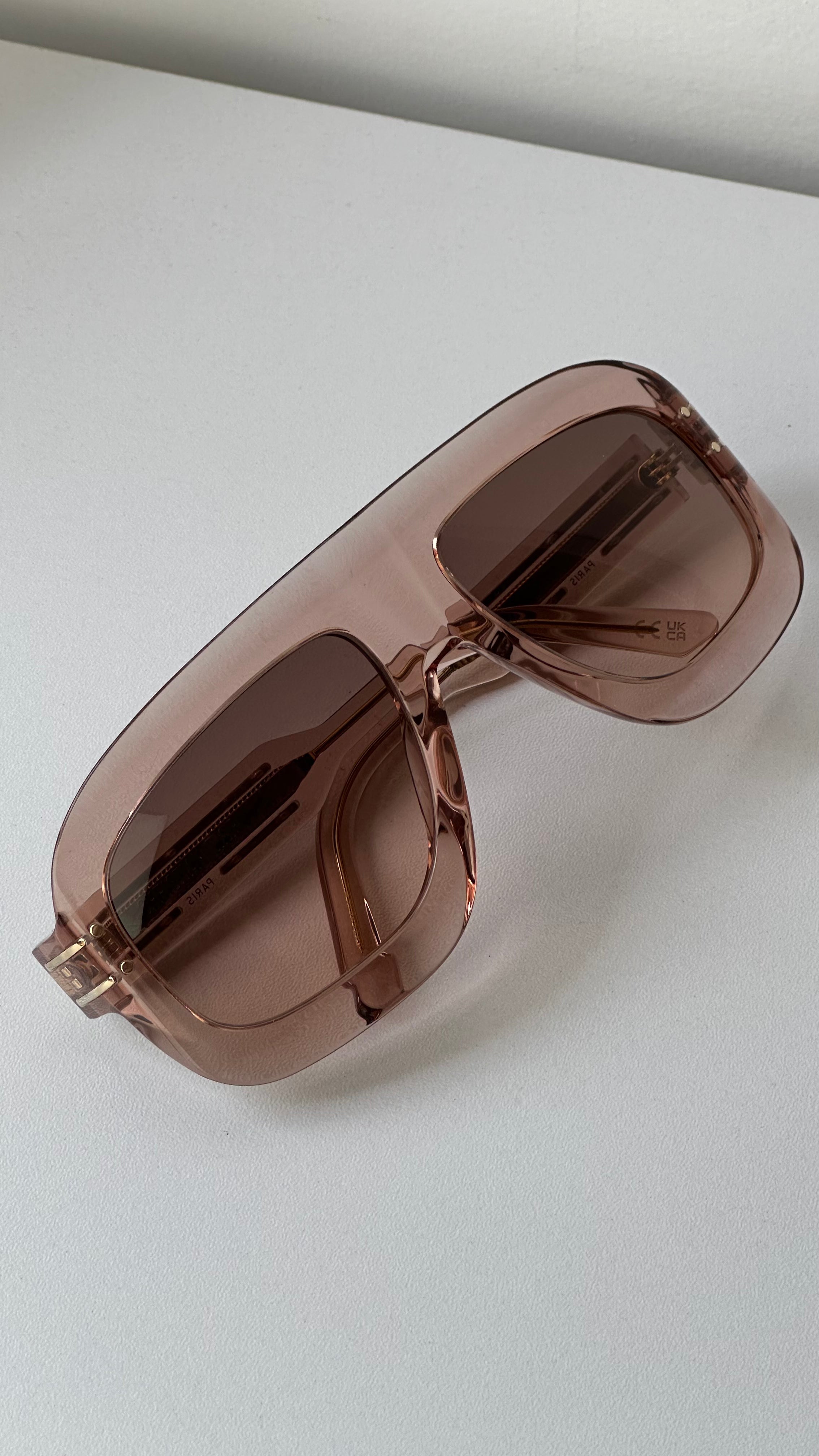Dior Signature M1U Mask Sunglasses - Transparent Pink UV Protection for Women | Fashion Luxury Sunglasses for Outdoor, Beach & Summer Style
