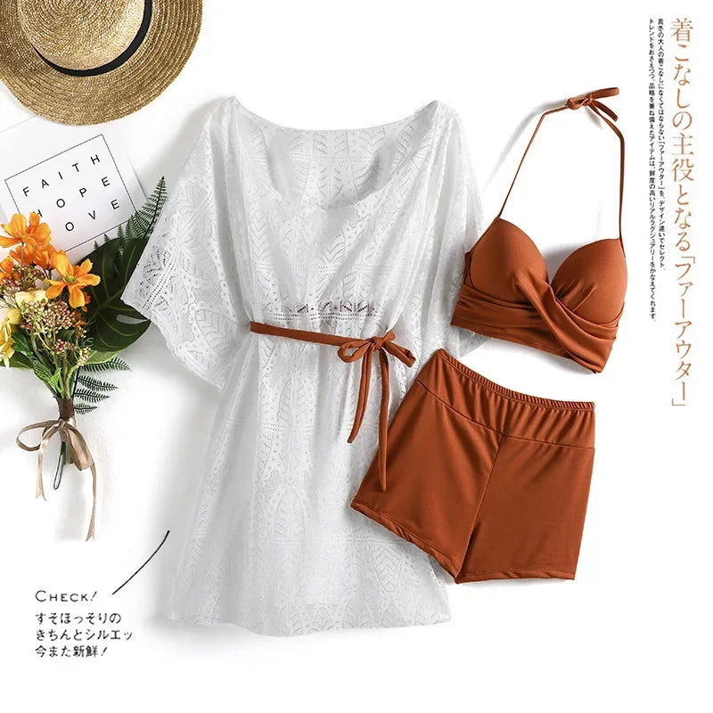 Sexy One Piece Swimsuit for Women - Korean Style Long Sleeve High Waist Hollow Monokini Bikini (2 Colors) | Perfect for Beach Vacation, Pool Party & Summer Swimwear
