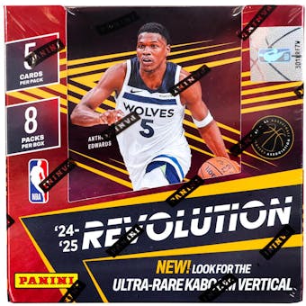 2024-2025 Panini Revolution Basketball Hobby Box - 24 Packs with Autographs & Memorabilia Cards - Collectible NBA Trading Cards for Fans & Investors - Perfect for Card Shows, Gifts, and Investment Portfolios