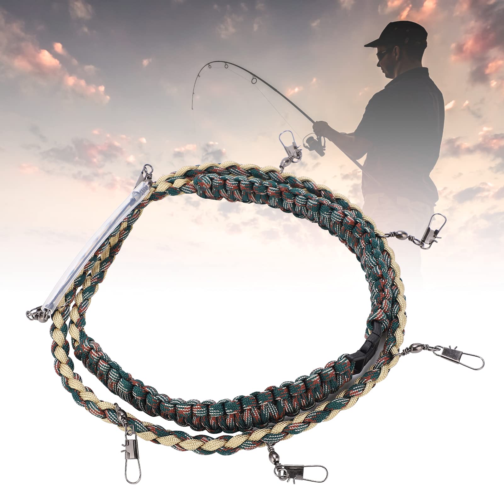 **Gaeirt Fly Fishing Lanyard Necklace – Adjustable Tippet Holder with Metal Buckles | Comfortable & Durable for Fly Fishing Enthusiasts | Perfect for Stream, River & Saltwater Fishing**