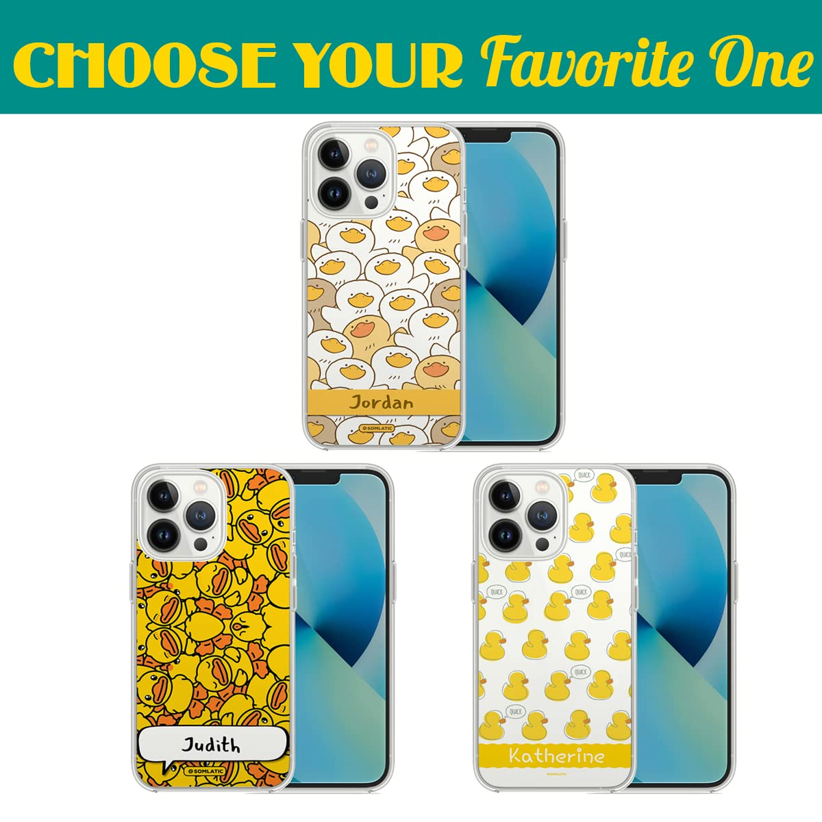 Custom Rubber Duck Phone Case - Funny Cute Protective Cover for iPhone 16/15/14/13/12/11/XR/X/XS/8/7 Plus/Mini/Pro Max - Unique Gift for Men Women Kids - Perfect for Bath Time, Pool Parties & Summer Fun