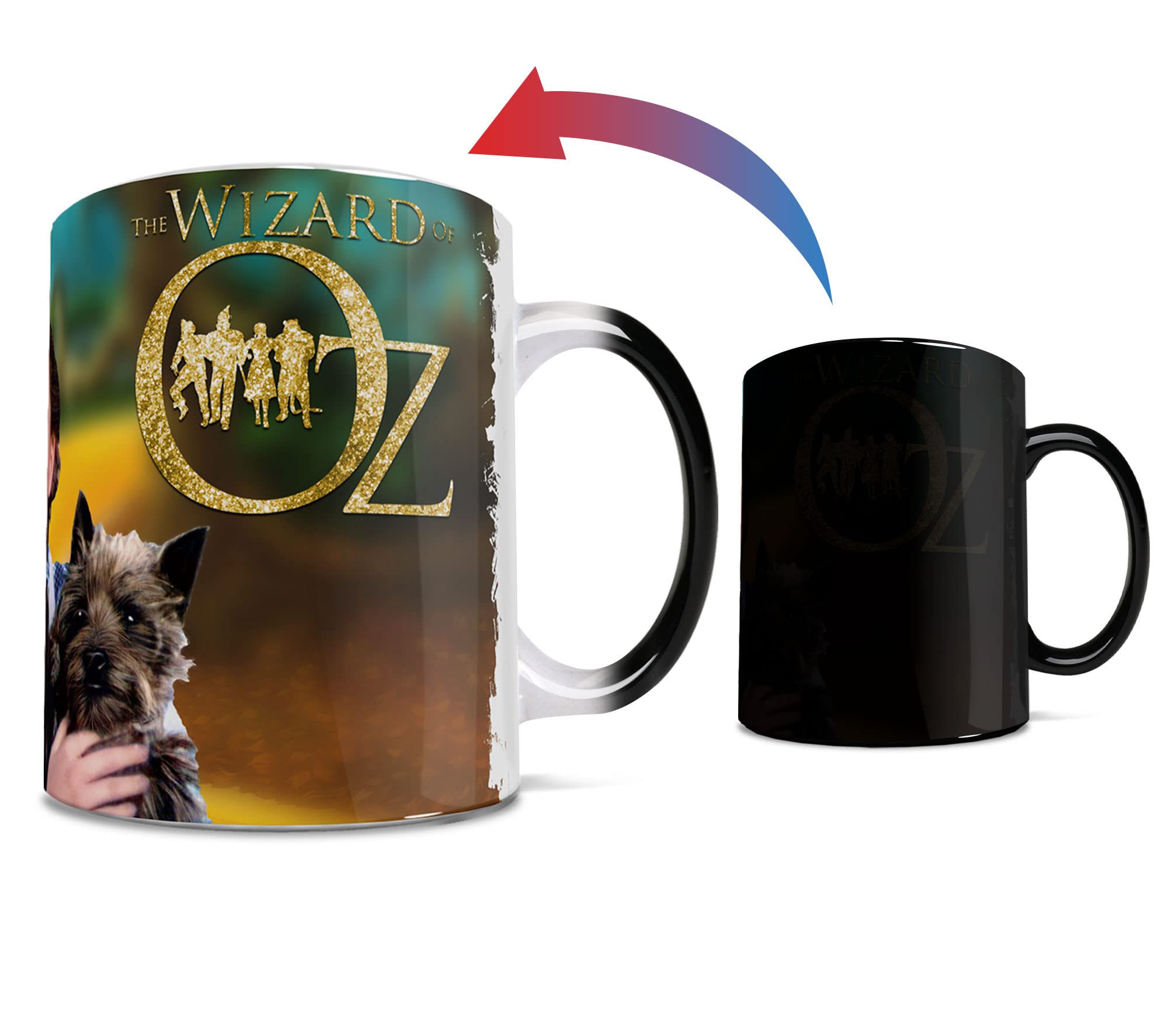 Wizard of Oz Morphing Mug - Dorothy & Toto Ceramic Coffee Cup (Black) | Heat Activated Design for Home, Office & Gift Giving