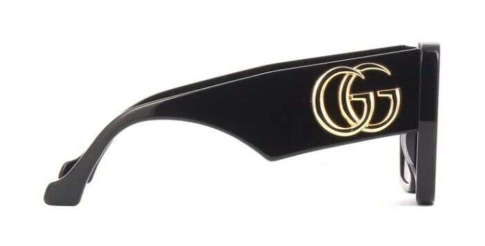 Gucci GG 0956S 003 Black/Gray Oversized Geometric Women's Sunglasses - Fashionable UV Protection Shades for Summer, Beach & Outdoor Activities