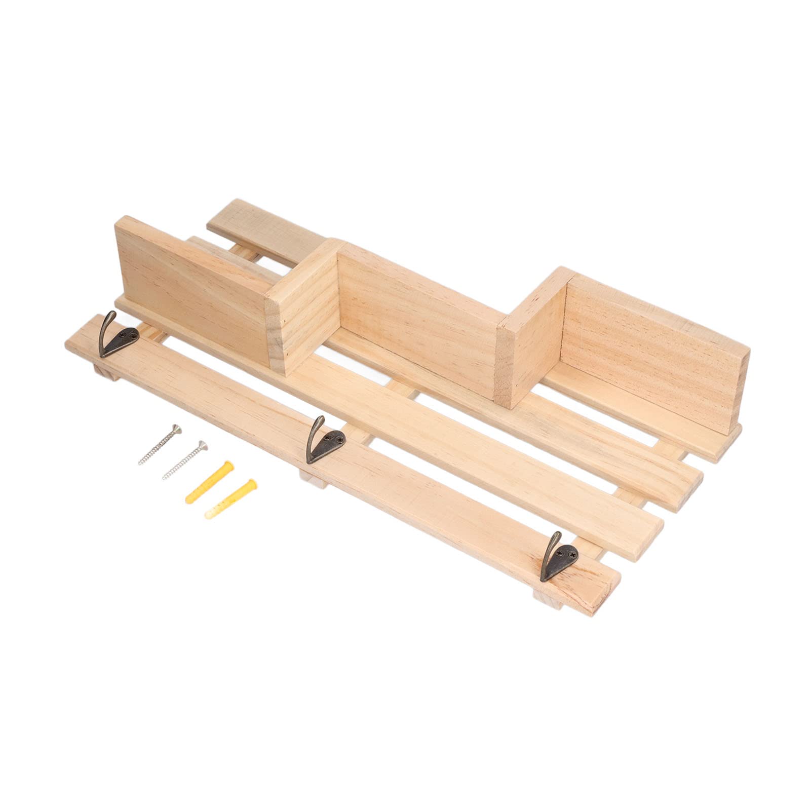 Multifunctional Wooden Wall Storage Shelf - Organizer for Living Room, Kitchen, Study | Space-Saving Home Decor & Display Shelf for Books, Plants, Decorations