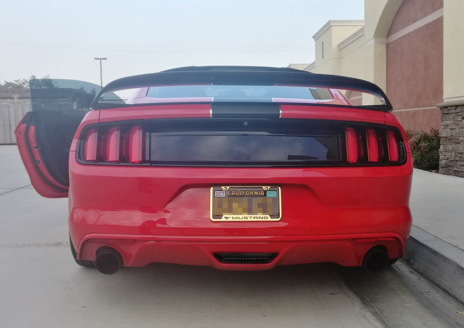 Euro Style 3-in-1 LED Rear Fog Light with Brake & Reverse Light for 2015-2017 Ford Mustang - Enhanced Visibility & Safety for Night Driving & Bad Weather Conditions