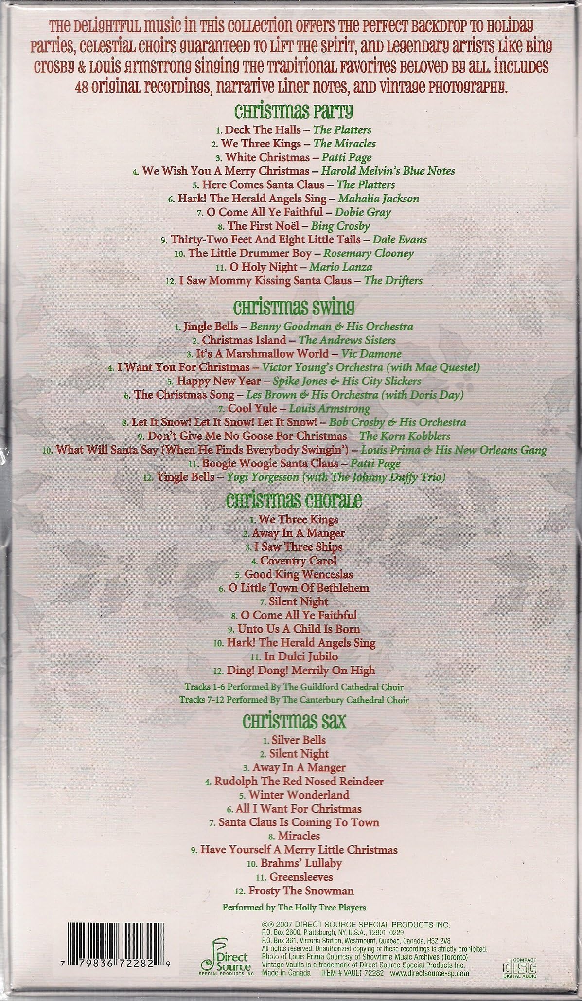 Deck The Halls 4 CD Christmas Music Box Set - Holiday Classics Collection for Festive Decorations & Seasonal Celebrations