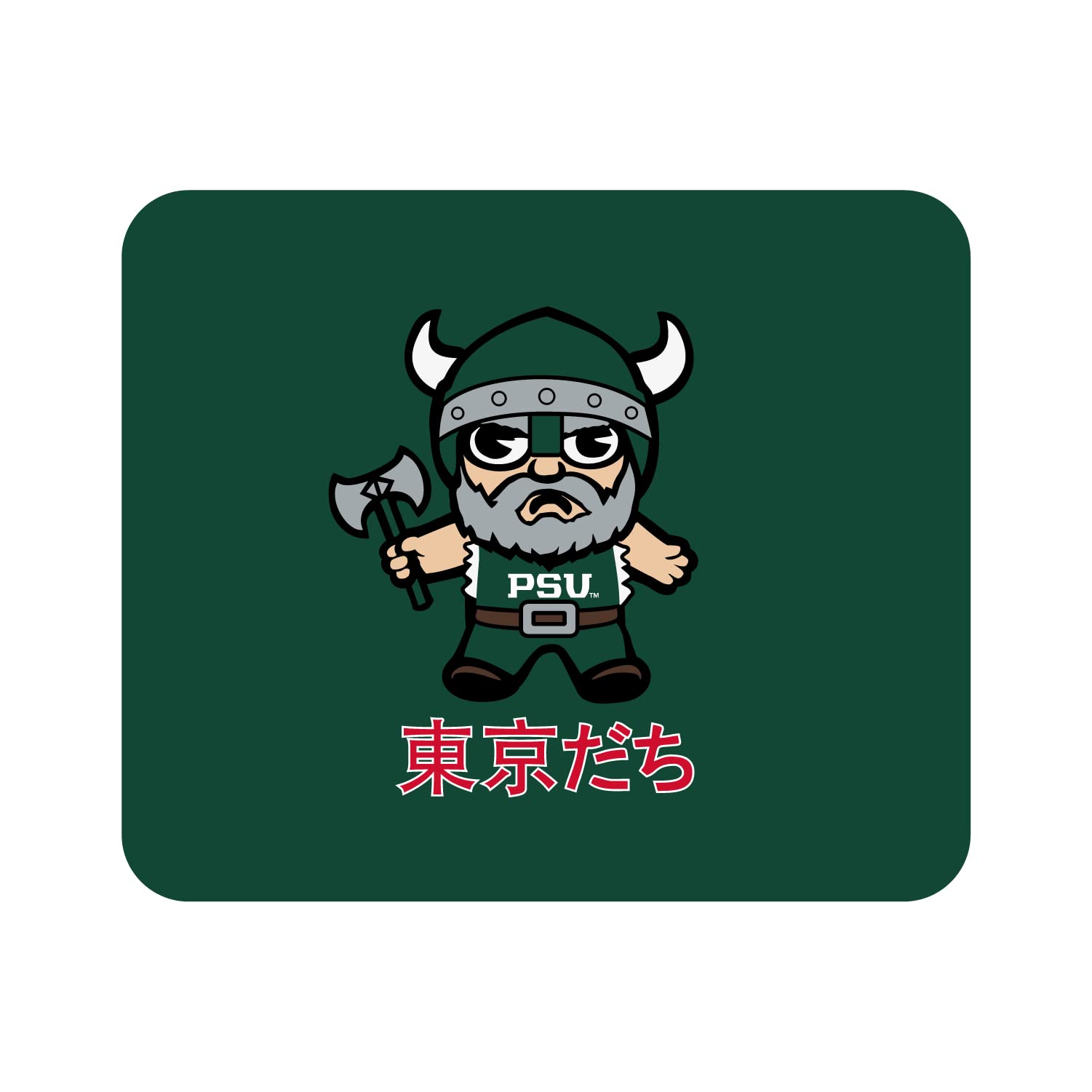 OTM Essentials Portland State University Standard Fabric Mouse Pad - Non-Slip Desk Accessory for Gaming & Office Use - Classic 2 Design by Tokyodachi | Perfect for Work, Study & Computer Gaming