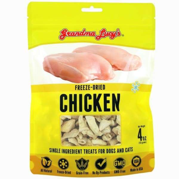Grandma Lucy's Freeze-Dried Chicken Dog & Cat Treats - Grain-Free, Single Protein 3.5oz - Perfect for Training, Rewards & Sensitive Stomachs