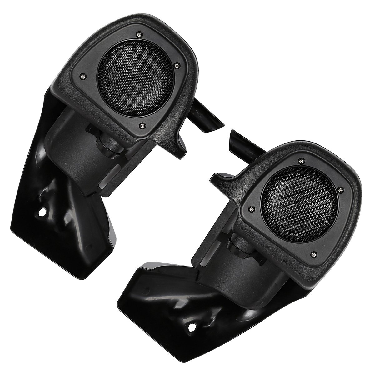 Vented Fairing Lower with Speakers Kit for 1983-2013 Harley Davidson Touring Models (Road King, Electra Glide Ultra, Limited, Ultra Classic, Street Glide CVO & Trike) - Gloss Black | Enhanced Audio & Wind Protection for Long Rides