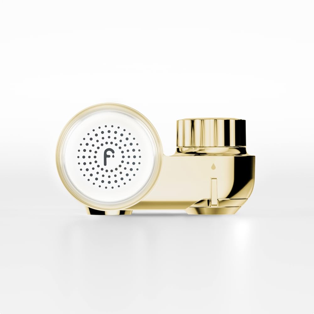 Filterbaby Skincare Filter 2.0 - Shiny Gold Bathroom Sink Water Faucet Filter for Skin Care & Hair Wash | Removes Chlorine & Impurities | Perfect for Sensitive Skin & Daily Beauty Routine