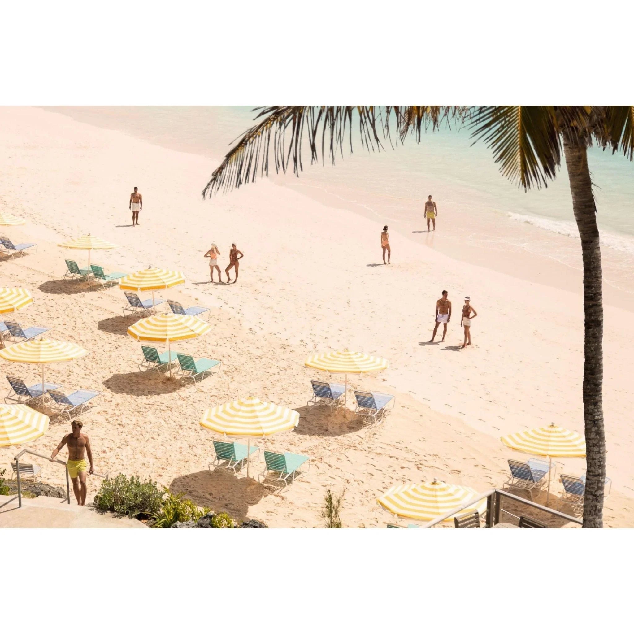 Gray Malin Coral Beach Club Print - Premium Wall Art for Home & Office Decor - Perfect for Living Rooms, Bedrooms & Beach House Interiors