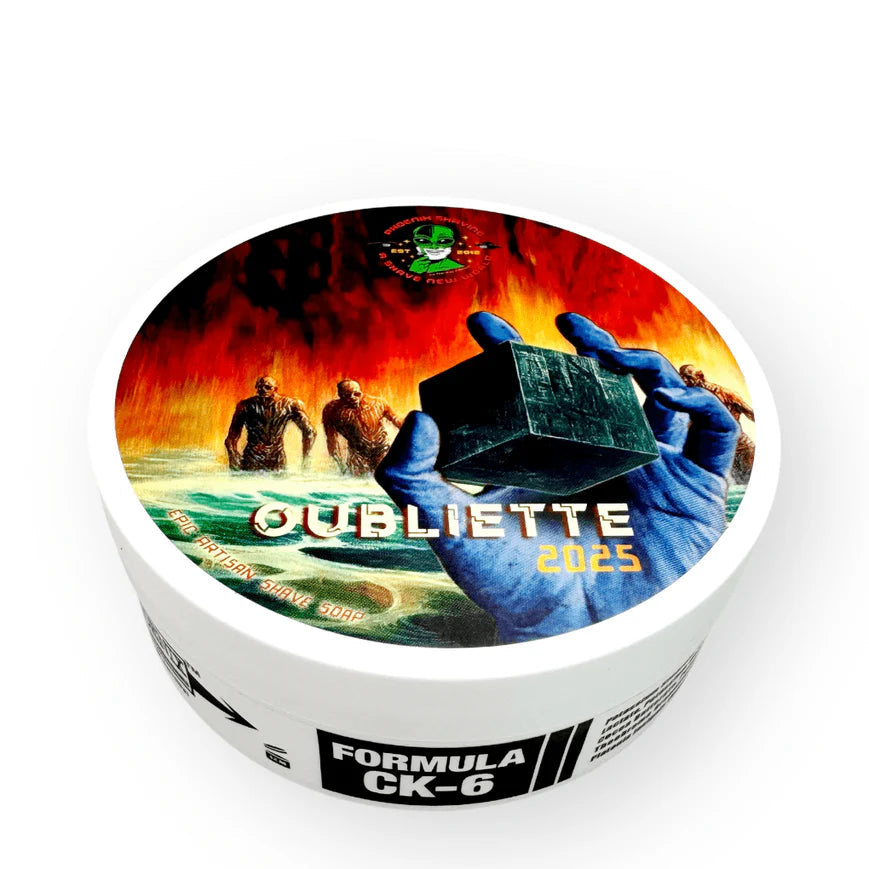 Phoenix Artisan Oubliette Shaving Soap for Men - Premium Vegan Shaving Cream with Shea Butter & Essential Oils - Perfect for Wet Shaving & Beard Care Routine