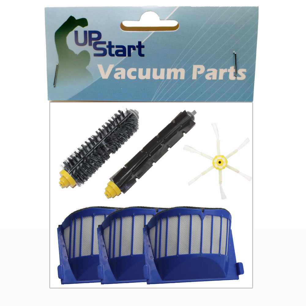 iRobot Roomba 650 Replacement Parts Kit - 3 AeroVac Filters, 1 Bristle Brush, 1 Flexible Beater Brush & 1 Side Brush | Compatible with Roomba 650, 652, 655 | Perfect for Pet Hair, Hard Floors & Carpets | Easy Maintenance & Cleaning Accessories